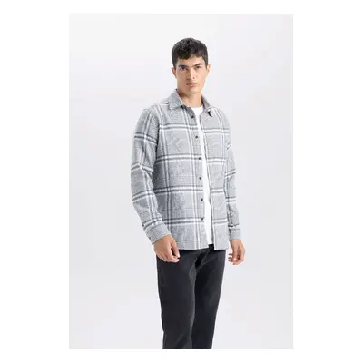 DEFACTO Regular Fit Plaid Flannel Long Sleeve Shirt