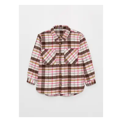 LC Waikiki Plaid Long Sleeve Girl's Shirt Jacket