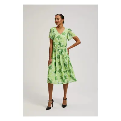 Women's patterned dress MOODO - green