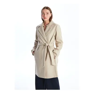 LC Waikiki Jacket Collar Women's Cashmere Coat