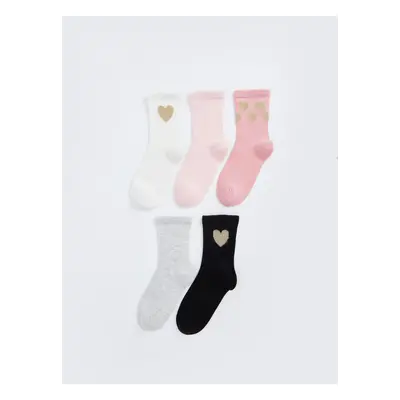 LC Waikiki 5-Piece Patterned Girls' Socks