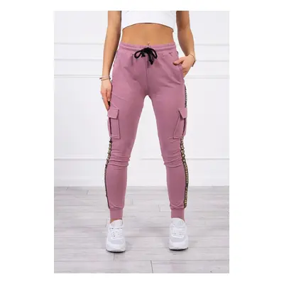 Cargo pants dark pink