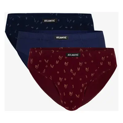 Briefs Atlantic 3MP-100 A'3 S-2XL navy blue-blue-wine