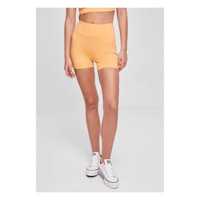 Women's Recycled High Waist Cycle Hot Pants paleorange