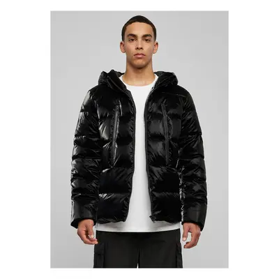 Shark Skin Puffer Jacket Black