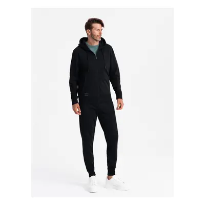 Ombre BASIC men's cotton tracksuit set unbuttoned sweatshirt + joggers