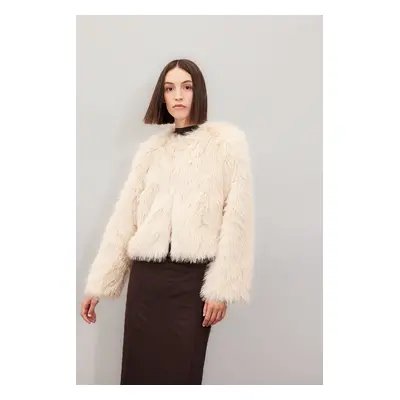 DEFACTO Relax Fit Faux Fur Jacket Coat