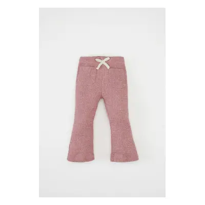 DEFACTO Baby Girl Bell-bottom Pocket Bow Waffle Leggings