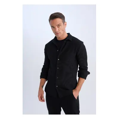 DEFACTO Modern Fit Polo Neck Long Sleeve Shirt