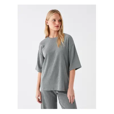 LC Waikiki Crew Neck Plain Oversize Women's Blouse