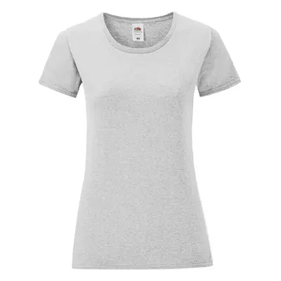 Iconic Grey Women's T-shirt in combed cotton Fruit of the Loom