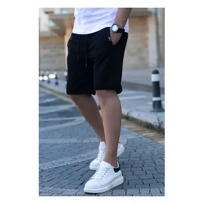 Madmext Men's Double Pocket Regular Fit Shorts Black