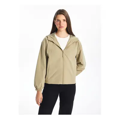 LC Waikiki Lcw Women's Hooded Plain Raincoat