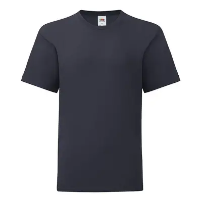 Navy blue children's t-shirt in combed cotton Fruit of the Loom