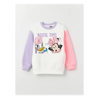 LC Waikiki Girls' Crew Neck Disney Printed Long Sleeve Sweatshirt