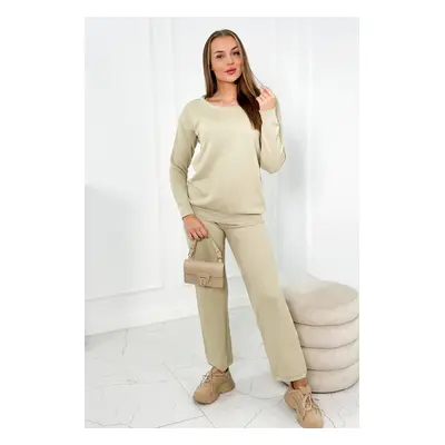 Sweater set Sweatshirt + Trousers dark beige