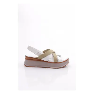 DGN Women's Sandals Genuine Leather White