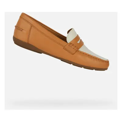 Light brown women's moccasins Geox Annytah Moc - Women's