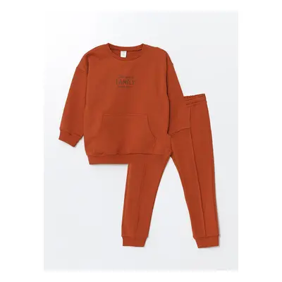 LC Waikiki Lw - Crew Neck Long Sleeve Basic Baby Boy Sweatshirt and Tracksuit Bottom 2-Pack