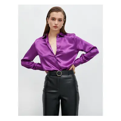 Koton Buttoned Long Sleeve Satin Shirt