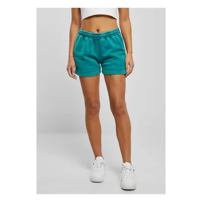 Women's Stone Washed Shorts - Watergreen