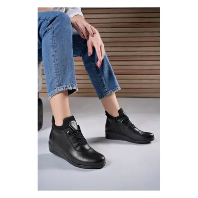 Riccon Anne Elastic Boots Black Skin