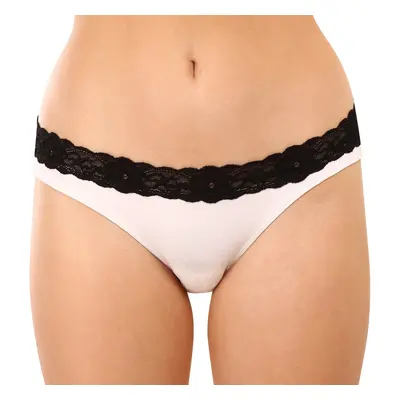 Women's panties Styx with lace white