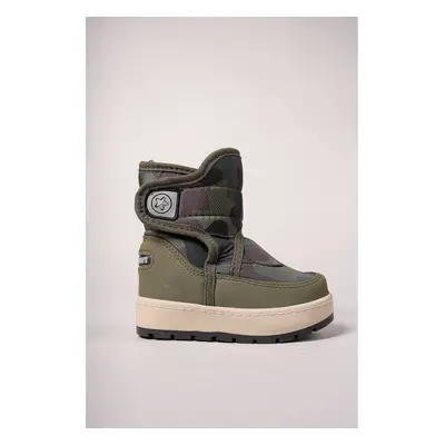 Riccon Qiggil Kids Snow Boots Khaki Camouflage