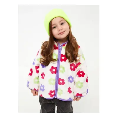 LC Waikiki Baby High Neck Long Sleeve Patterned Baby Girl Coat