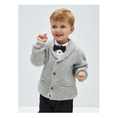 LC Waikiki Shawl Collar Basic Baby Boy Knitwear Cardigan