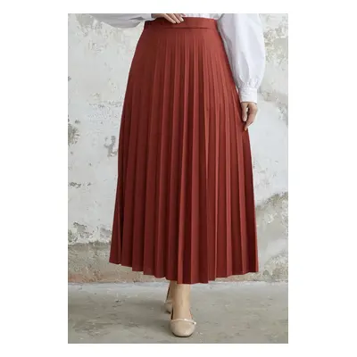 InStyle Luisa Waist Elastic Pleated Skirt - Tile