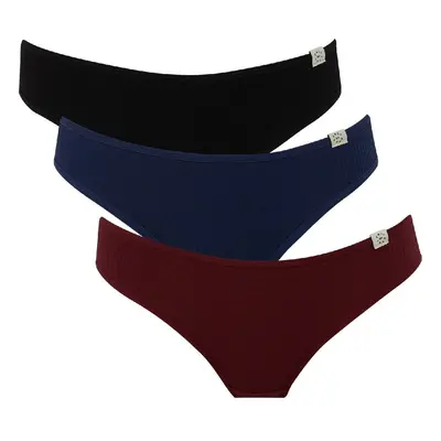 DEFACTO Fall In Love Rib 3-Pack Slip Panties