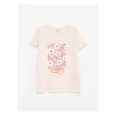 LC Waikiki Crew Neck Printed Short Sleeve Girl's T-Shirt