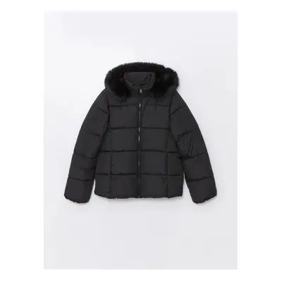 LC Waikiki Women's Hooded Plain Puffer Coat