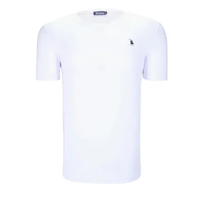 T8568 DEWBERRY V-NECK MEN'S T-SHIRT-PLAIN WHITE