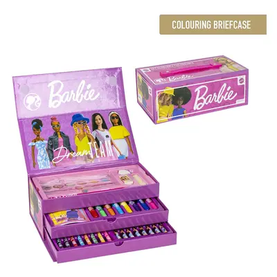 COLOURING STATIONERY SET BRIEFCASE BARBIE