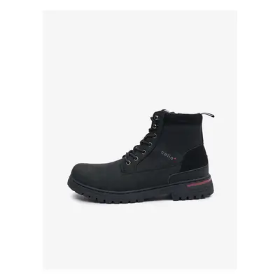 Black men's winter ankle boots Celio