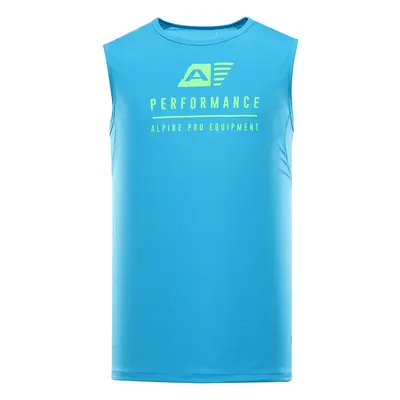 Men's quick-drying tank top ALPINE PRO MIXED neon atomic blue