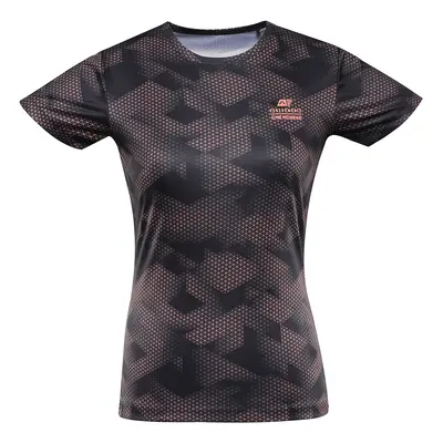 Women's quick-drying T-shirt ALPINE PRO QUATRA neon salmon variant pb