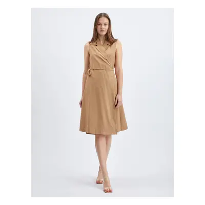 Light brown women's wrap dress ORSAY