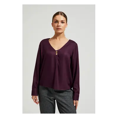 Women's shirt with neckline MOODO - purple