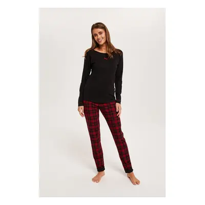 Women's pyjamas Ordesa long sleeves, long legs - black/print