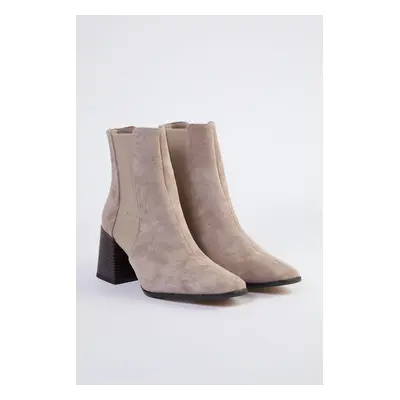 Trendyol Mink Chunky Block Heel Boots