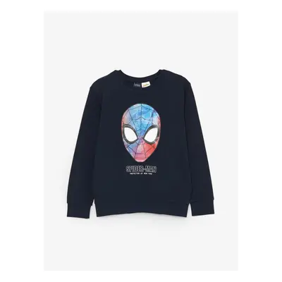 LC Waikiki Boys' Crew Neck Spiderman Hologram Printed Long Sleeve T-Shirt