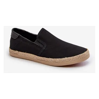 Men's Espadrille sneakers with braid, black Fenen