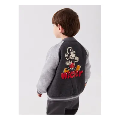 LC Waikiki College Collar Mickey Mouse Printed Baby Boy College Jacket