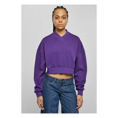 Women's cropped V-neckline realviolet