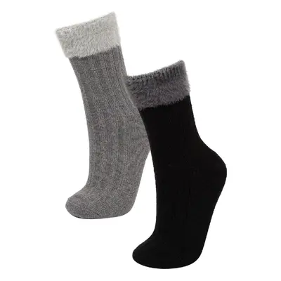 DEFACTO Women's 2-Piece Cotton Winter Socks