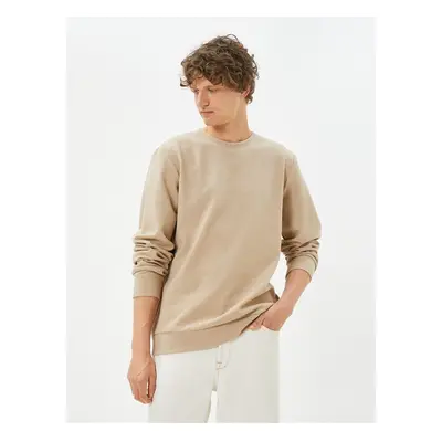 Koton Basic Sweater Crew Neck Textured Long Sleeve