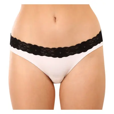 Women's panties Styx with lace white